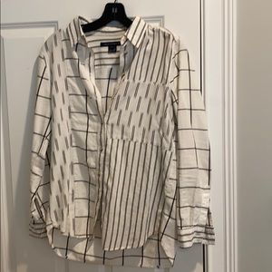 French connection button up blouse